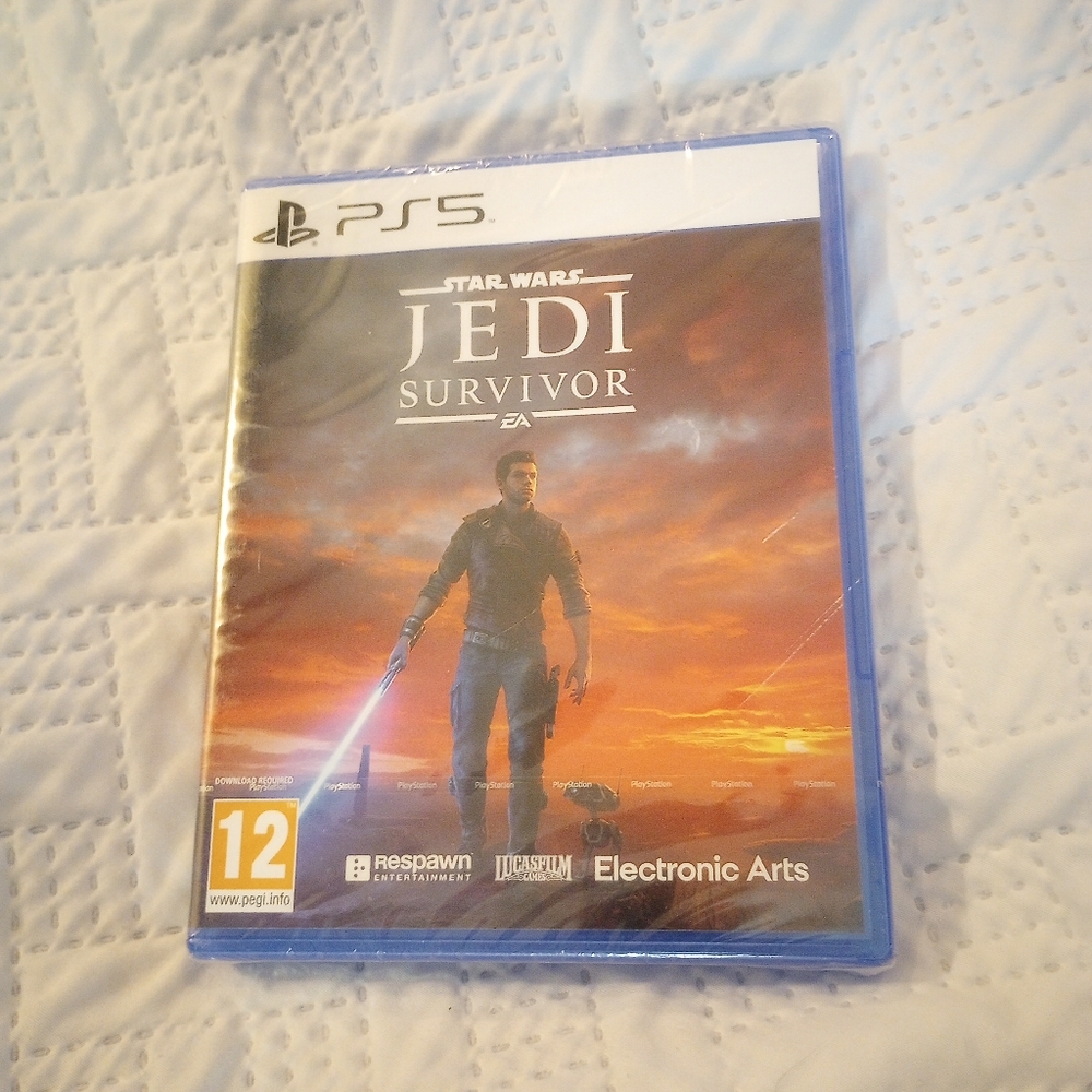 New - still sealed!! Sony PS5 Star Wars Jedi: Survivor - Blue Case